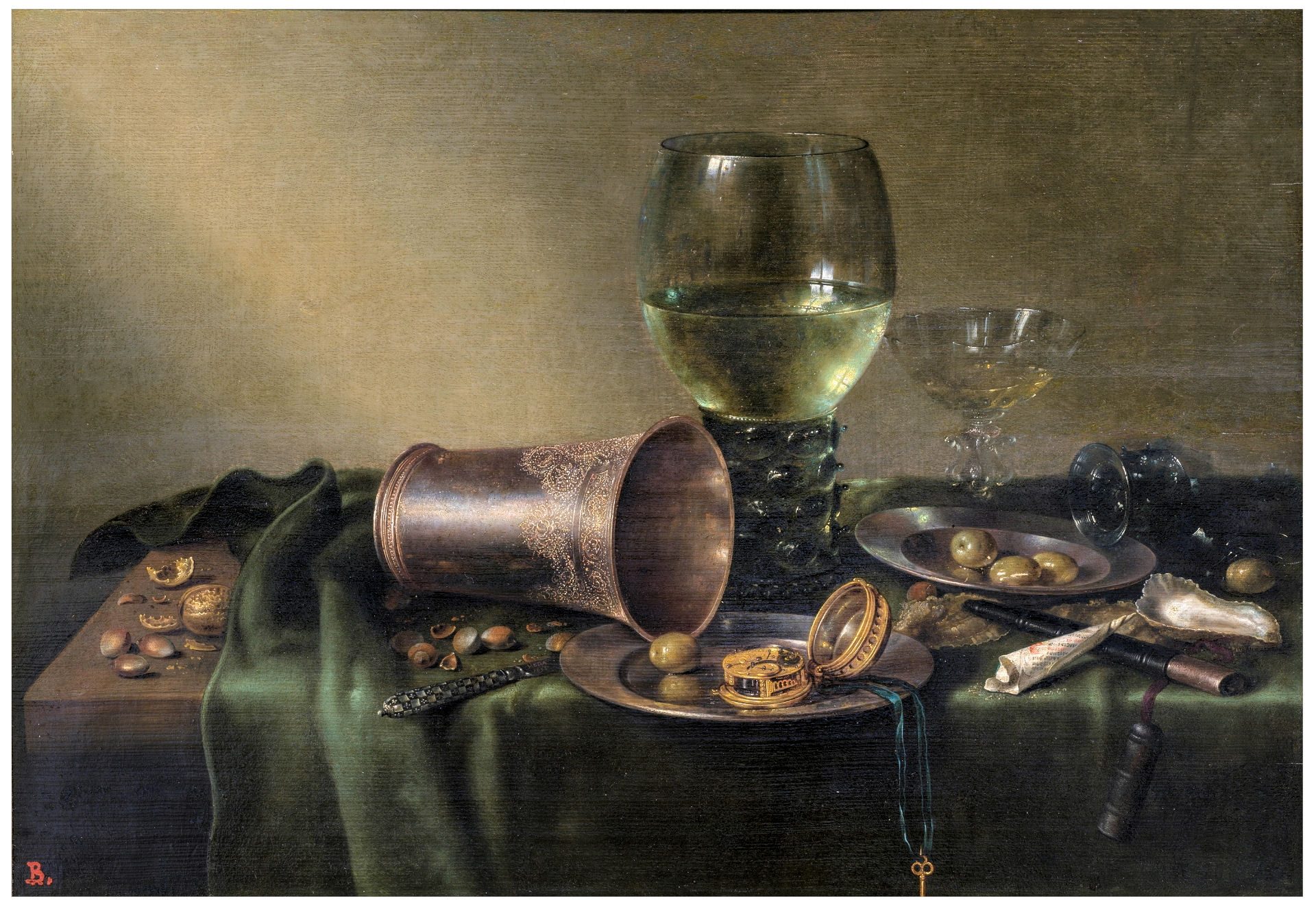 Still Life with a silver beaker and a clock (1).jpg